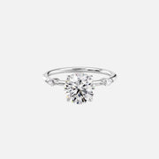  The Nicole Round Lab Diamond Ring 14k White Gold 001