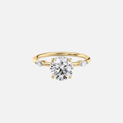  The Nicole Round Lab Diamond Ring 18k Yellow Gold 001