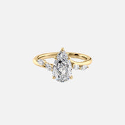 The Nova Pear Lab Diamond Ring 14k Yellow Gold 001