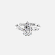  The Nova Pear Lab Diamond Ring 18k White Gold 001