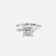  The Nova Princess Moissanite Ring 18k White Gold 001