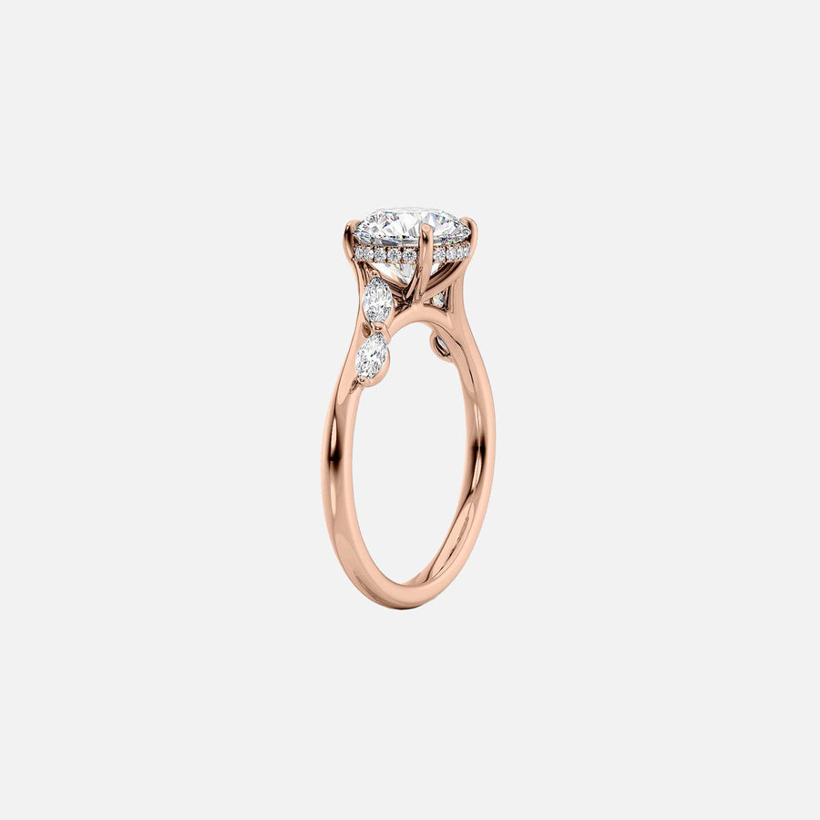  The Nova Radiant Moissanite Ring 14k Rose Gold 002