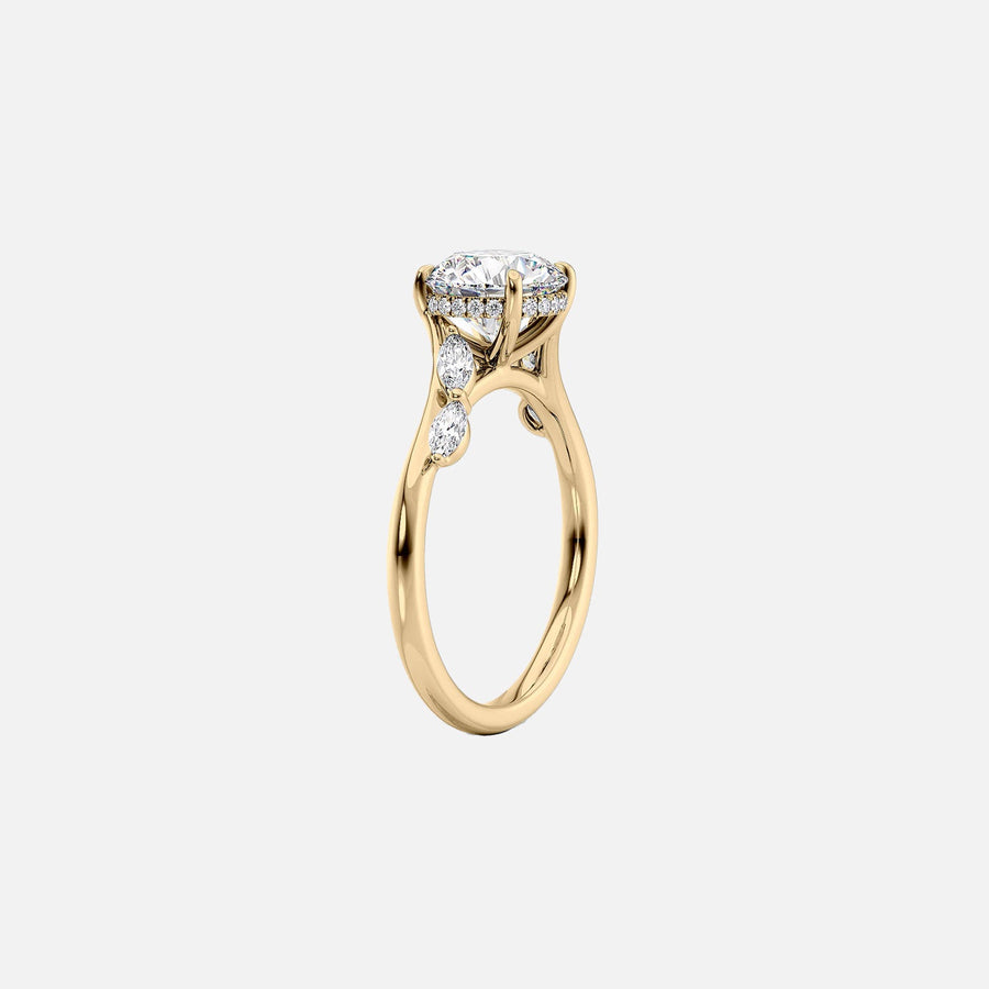  The Nova Radiant Moissanite Ring 14k Yellow Gold 002