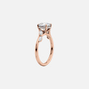  The Nova Radiant Moissanite Ring 18k Rose Gold 002