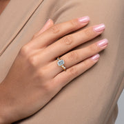  The Nova Radiant Moissanite Ring 18k Yellow Gold 003