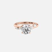  The Nova Round Moissanite Ring 18k Rose Gold 001