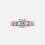  The Patricia Cushion Lab Diamond Ring 14k Rose Gold 003