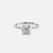  The Patricia Cushion Lab Diamond Ring 18k White Gold 001