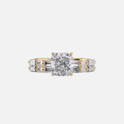  The Patricia Cushion Lab Diamond Ring 18k Yellow Gold 003