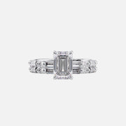  The Patricia Emerald Lab Diamond Ring 14k White Gold 003