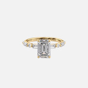 The Patricia Emerald Lab Diamond Ring 14k Yellow Gold 001