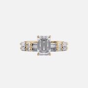  The Patricia Emerald Lab Diamond Ring 14k Yellow Gold 003