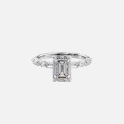  The Patricia Emerald Lab Diamond Ring 18k White Gold 001