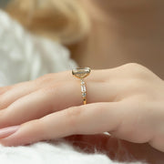  The Patricia Emerald Lab Diamond Ring 18k Yellow Gold 004
