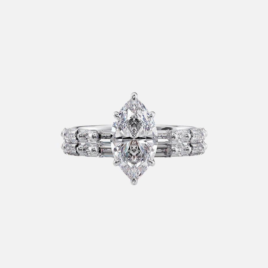  The Patricia Marquise Lab Diamond Ring 14k White Gold 003