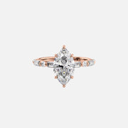  The Patricia Marquise Lab Diamond Ring 18k Rose Gold 001
