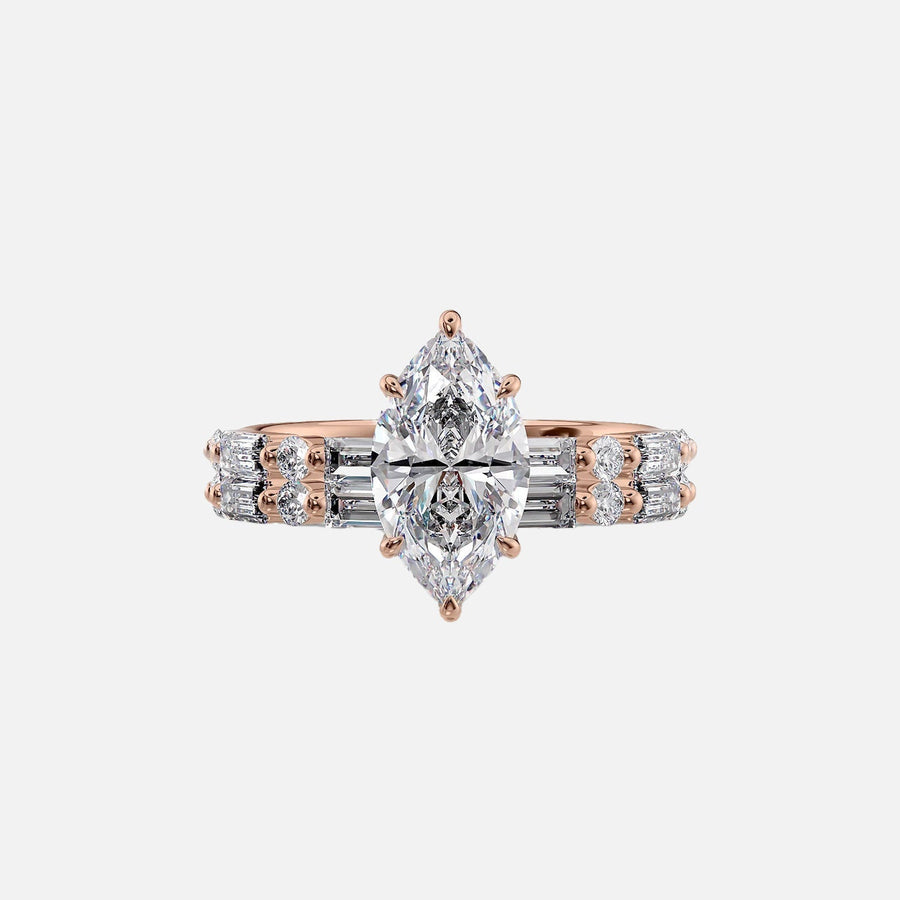  The Patricia Marquise Lab Diamond Ring 18k Rose Gold 003