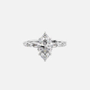  The Patricia Marquise Lab Diamond Ring 18k White Gold 001