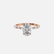  The Patricia Oval Lab Diamond Ring 14k Rose Gold 001