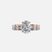  The Patricia Oval Lab Diamond Ring 14k Rose Gold 003