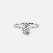  The Patricia Oval Lab Diamond Ring 14k White Gold 001