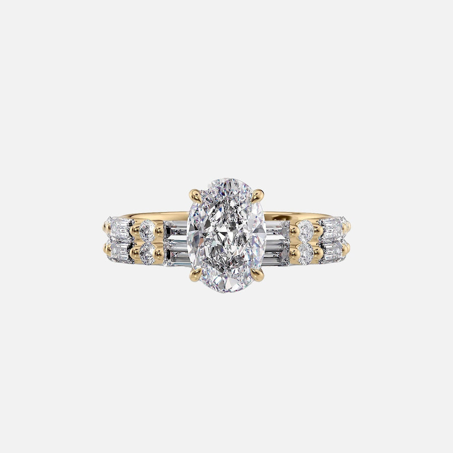  The Patricia Oval Lab Diamond Ring 14k Yellow Gold 003