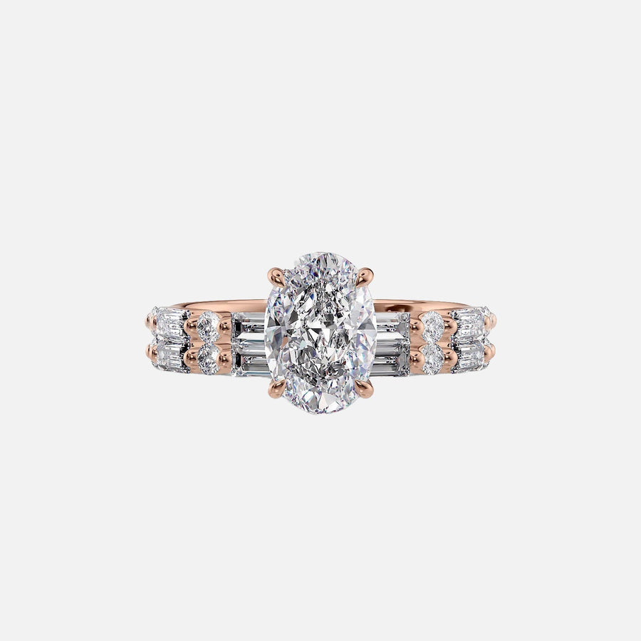  The Patricia Oval Lab Diamond Ring 18k Rose Gold 003