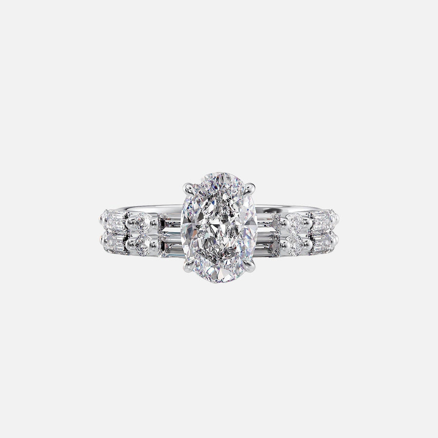  The Patricia Oval Lab Diamond Ring 18k White Gold 003