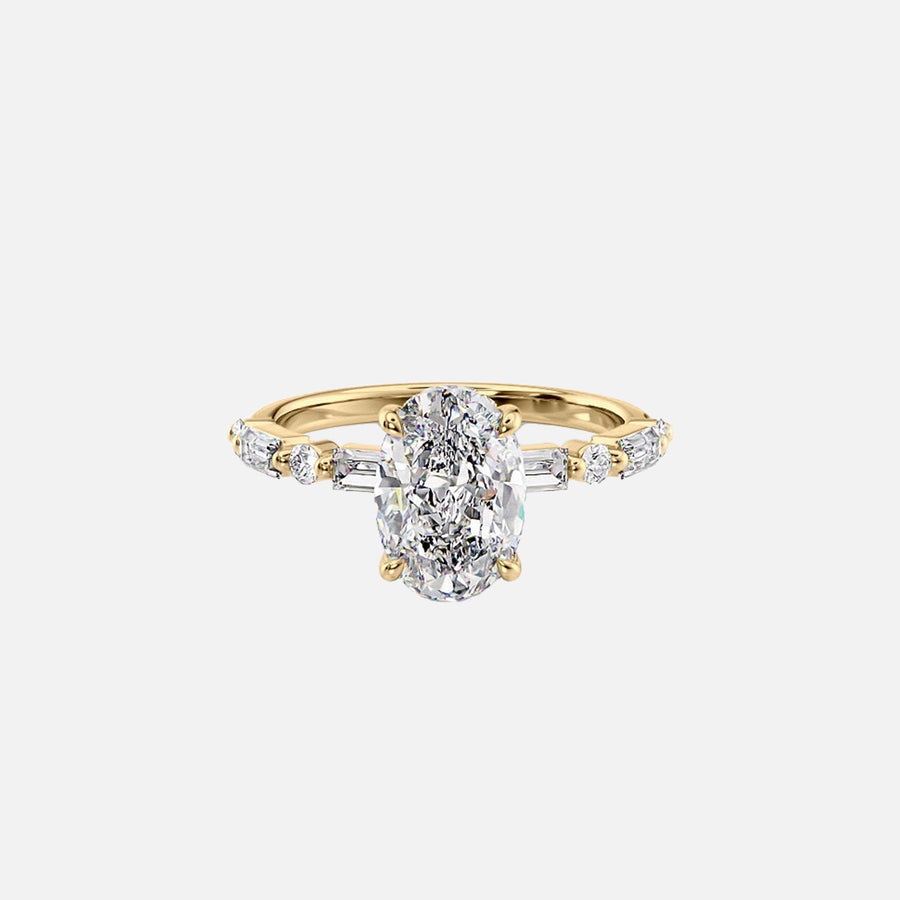  The Patricia Oval Lab Diamond Ring 18k Yellow Gold 001