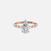  The Patricia Pear Lab Diamond Ring 14k Rose Gold 001