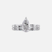  The Patricia Pear Lab Diamond Ring 14k White Gold 003