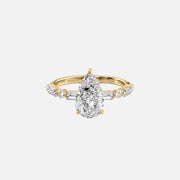 The Patricia Pear Lab Diamond Ring 14k Yellow Gold 001