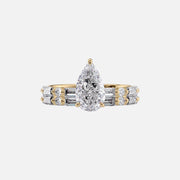  The Patricia Pear Lab Diamond Ring 14k Yellow Gold 003