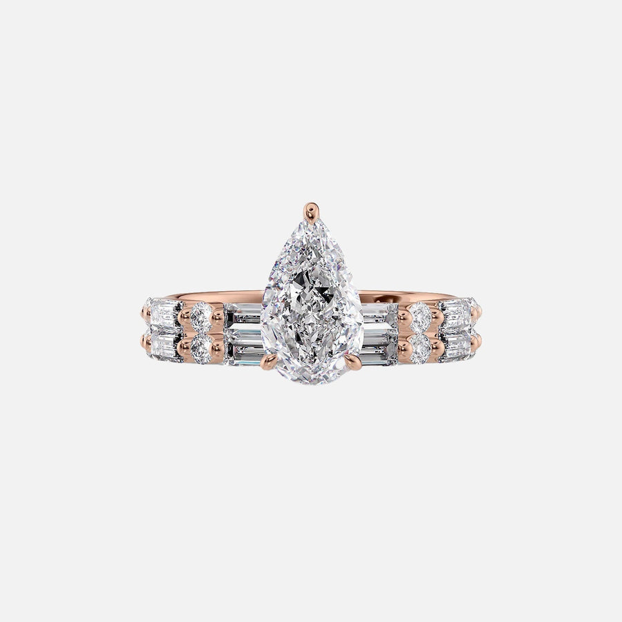  The Patricia Pear Lab Diamond Ring 18k Rose Gold 003