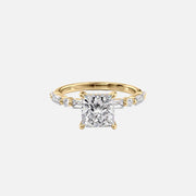 The Patricia Princess Moissanite Ring 14k Yellow Gold 001