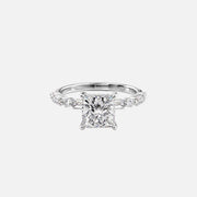  The Patricia Princess Moissanite Ring 18k White Gold 001