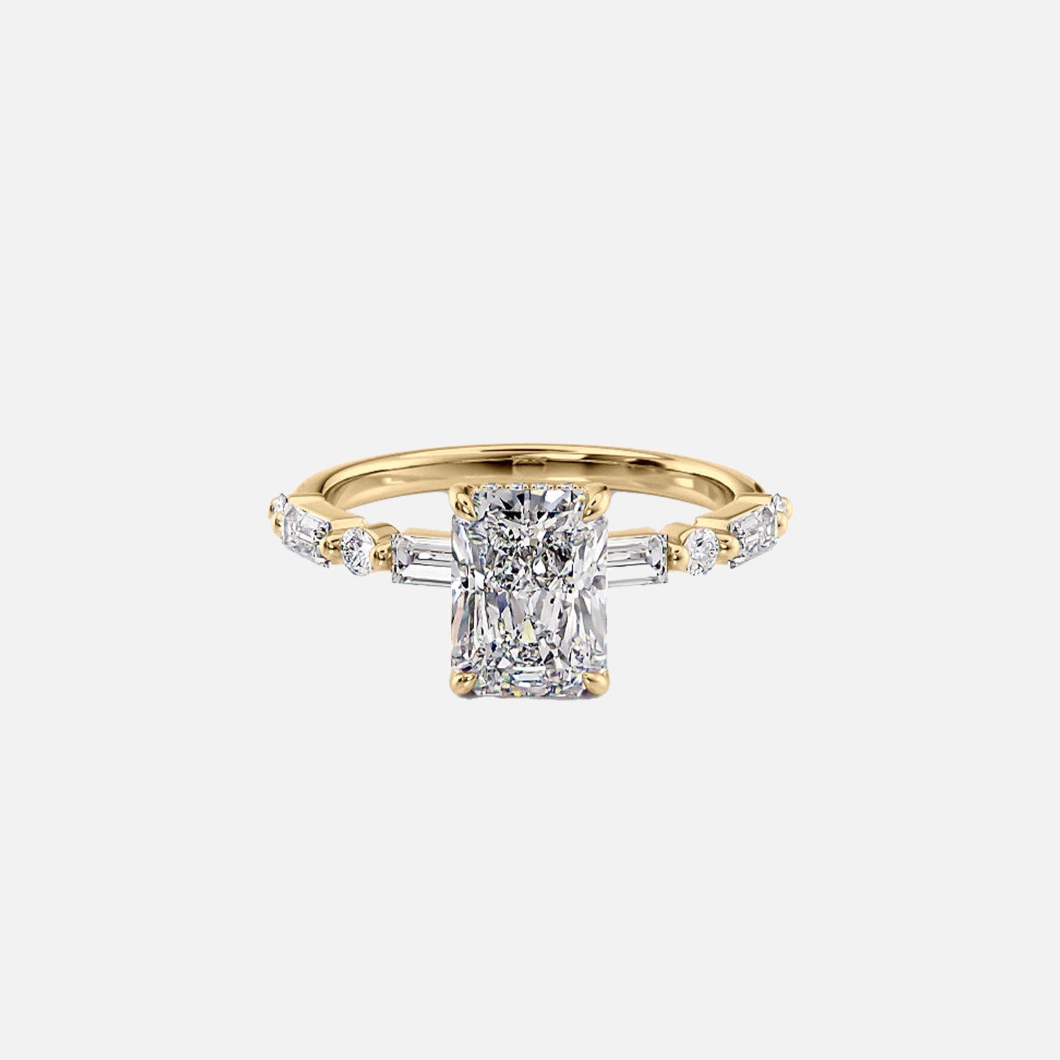 The Patricia Radiant Lab Diamond Ring 14k Yellow Gold 001