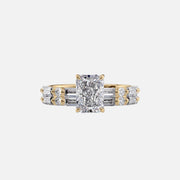  The Patricia Radiant Lab Diamond Ring 14k Yellow Gold 003