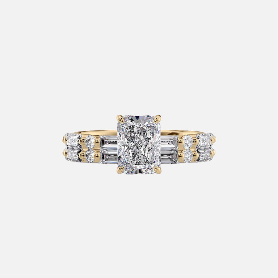  The Patricia Radiant Lab Diamond Ring 14k Yellow Gold 003