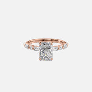  The Patricia Radiant Lab Diamond Ring 18k Rose Gold 001