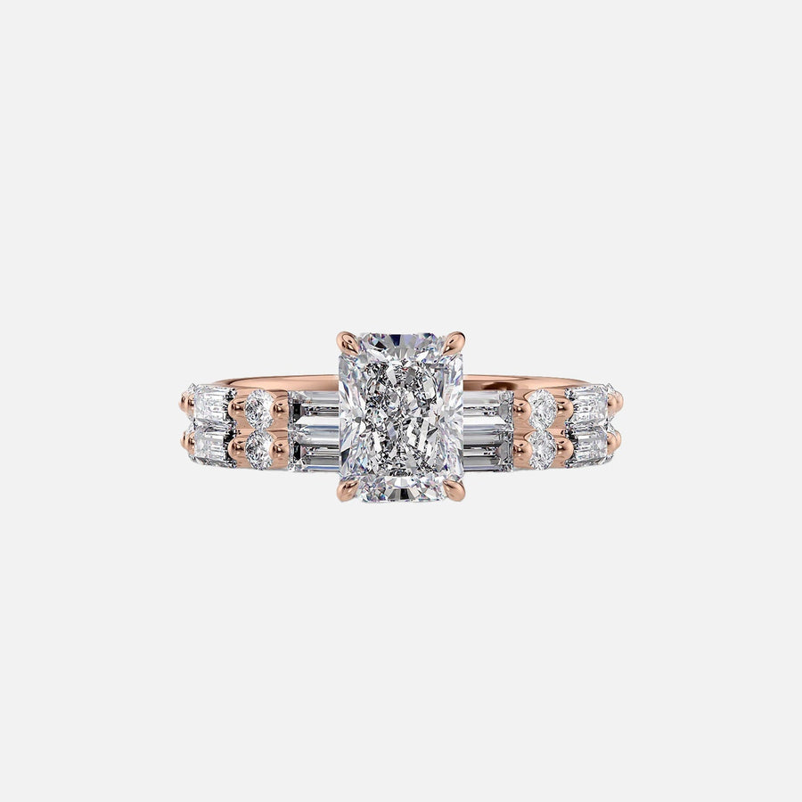  The Patricia Radiant Lab Diamond Ring 18k Rose Gold 003