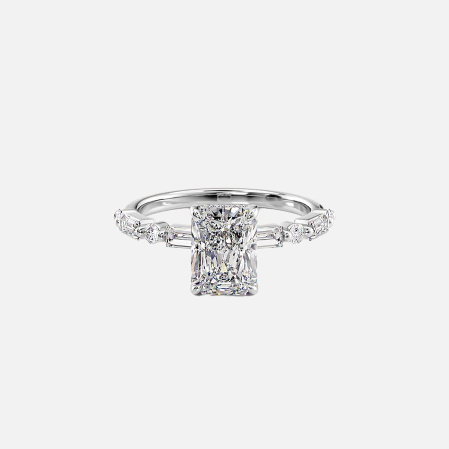  The Patricia Radiant Lab Diamond Ring 18k White Gold 001