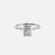  The Patricia Radiant Moissanite Ring 18k White Gold 001