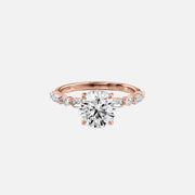  The Patricia Round Lab Diamond Ring 14k Rose Gold 001