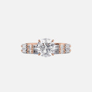  The Patricia Round Lab Diamond Ring 14k Rose Gold 003