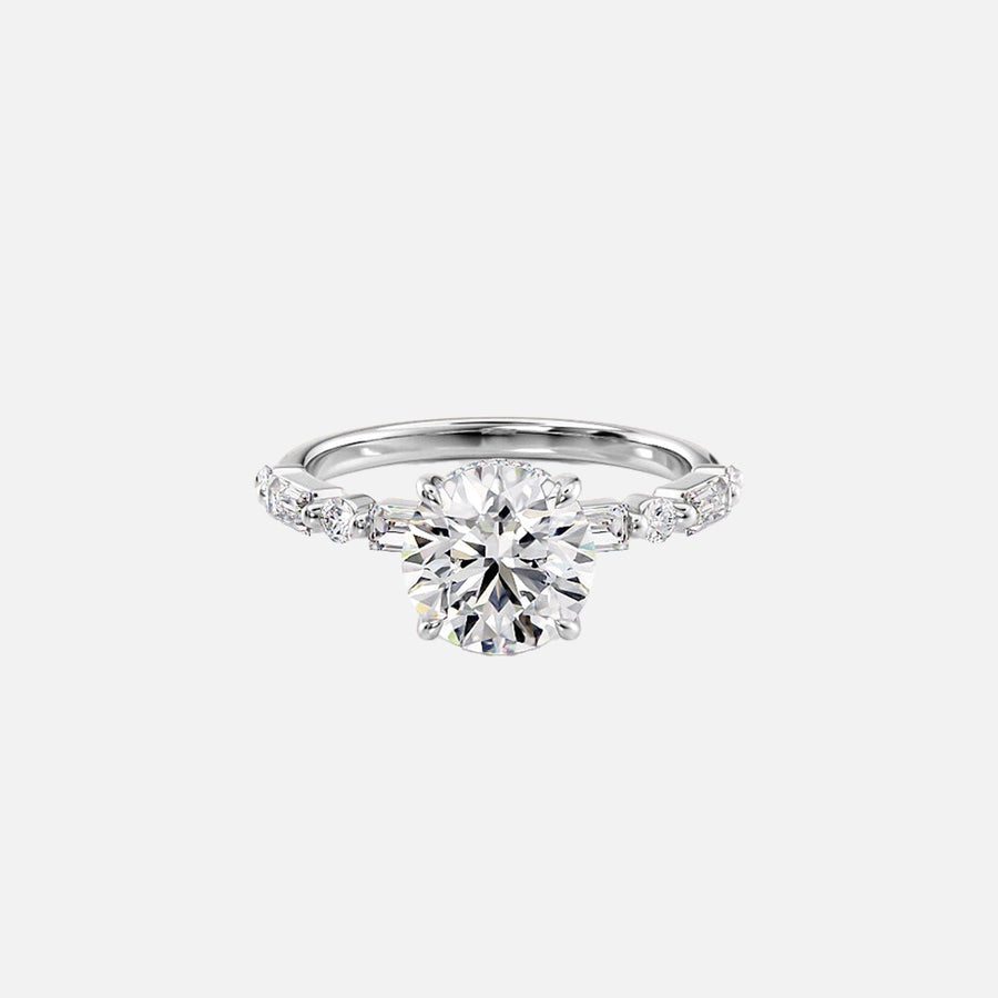  The Patricia Round Lab Diamond Ring 14k White Gold 001