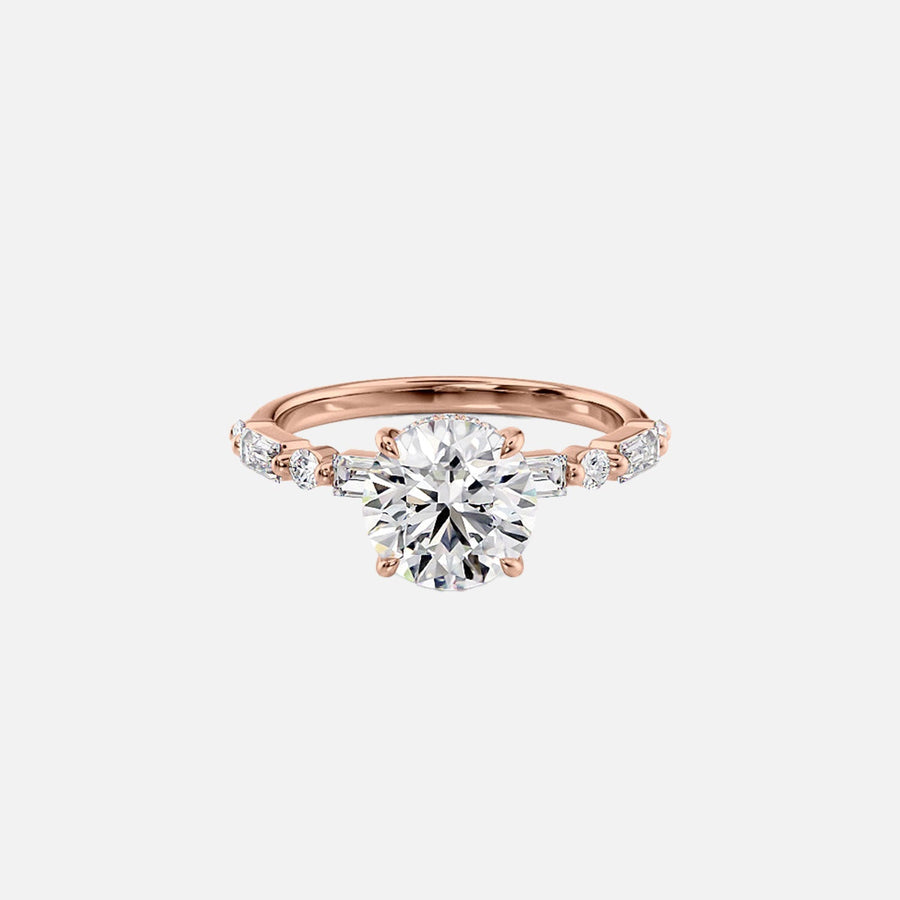  The Patricia Round Lab Diamond Ring 18k Rose Gold 001