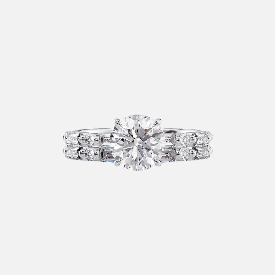 The Patricia Round Lab Diamond Ring 18k White Gold 003