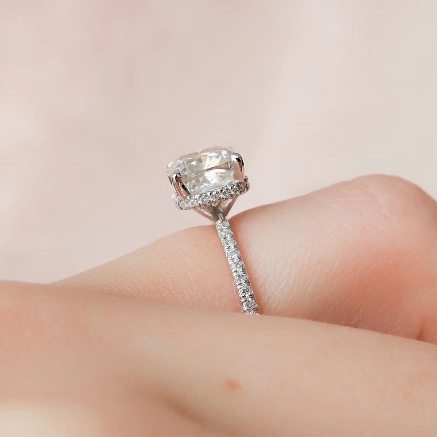 The Pave Alex Cushion Moissanite Ring 18k White Gold 004 Final