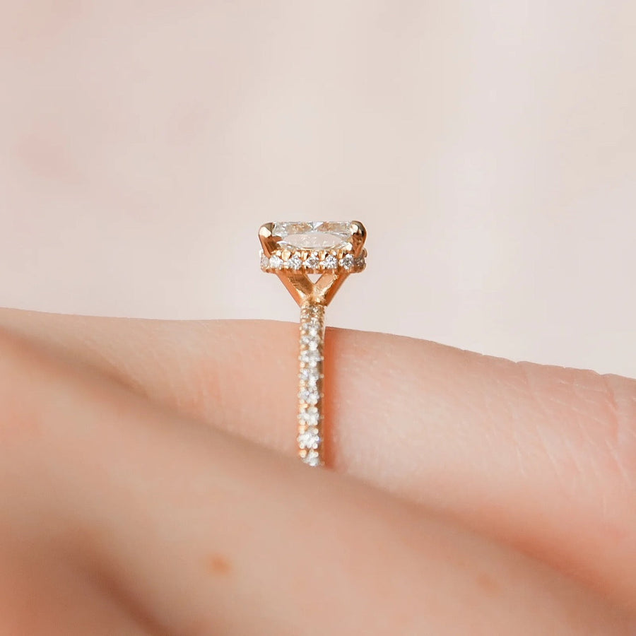  The Pave Alex Cushion Moissanite Ring 18k Yellow Gold 004 Final